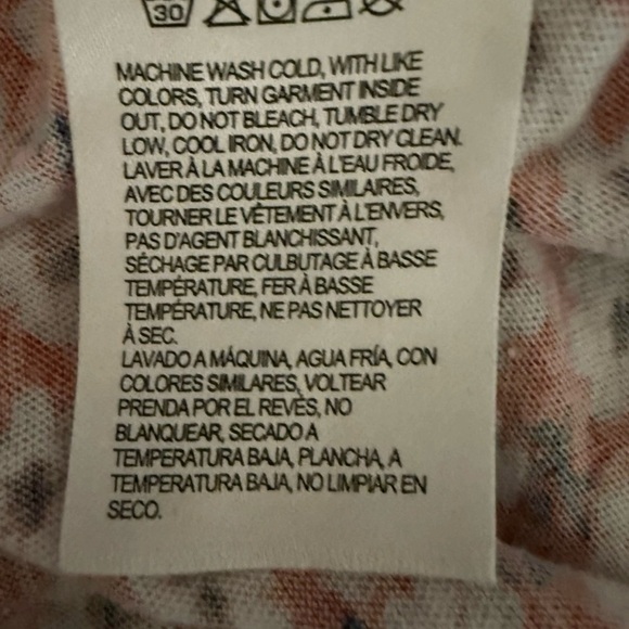 Lucky Brand Women's Multicolor Floral Short Sleeve Top, Size Medium - Picture 14 of 15